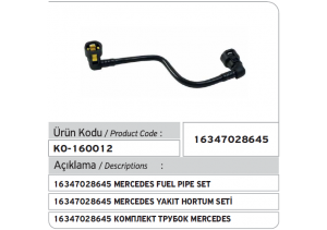 16347028645 YAKIT BORUSU MERCEDES-BENZ ML320 ML350 ML430 ML500